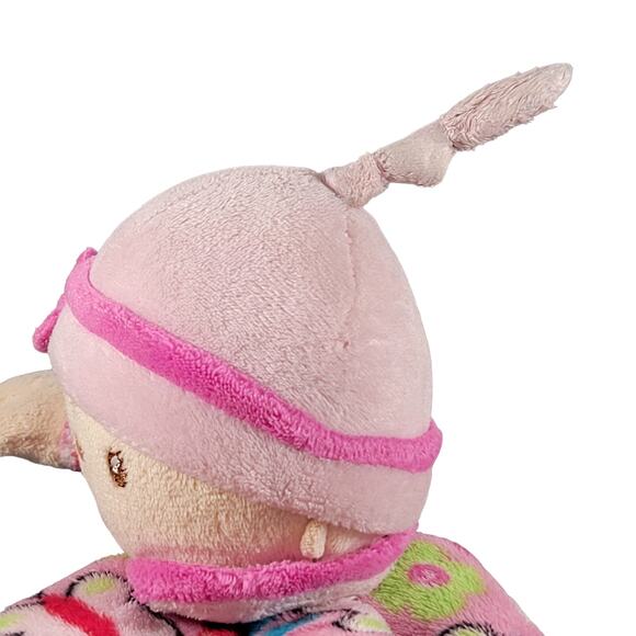 Douglas Baby Doll Lovey Security Blanket Pink Satin Trim Ladybugs 15" - Picture 8 of 11